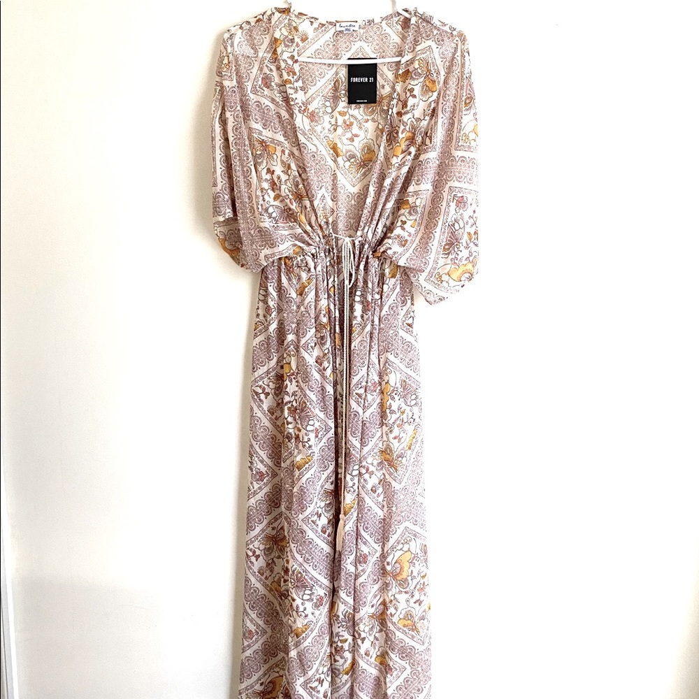 Forever 21 Butterfly Floral Sheer Kimono